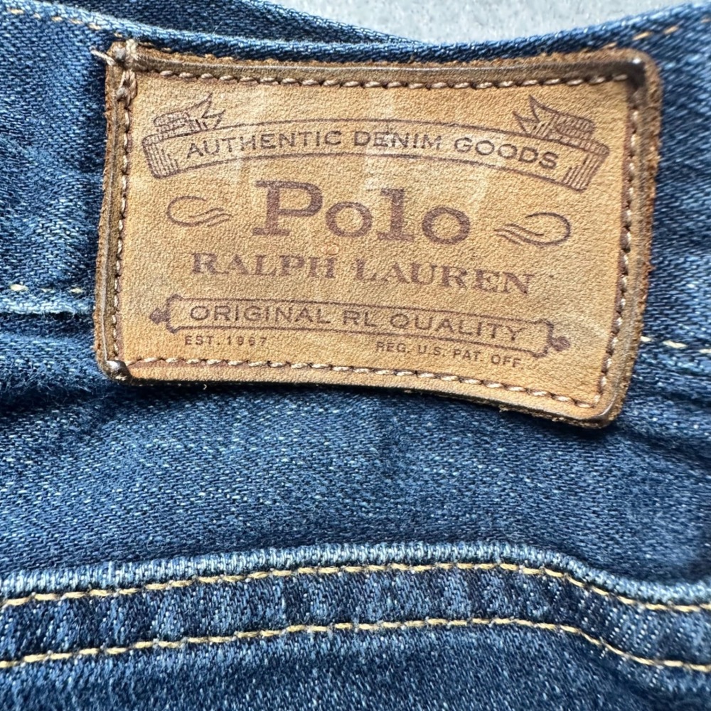 Polo Ralph Lauren Jeans Mens 37x30 Blue Dark Wash Straight Leg Denim